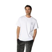 Stretch Katoenen Aansluitend T-shirt met Print Clean Cut , White , Her...