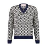 Stijlvolle Sweater 6V3Kc32Xar0Qtd Valentino Garavani , Blue , Heren