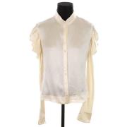 Pre-owned Silk tops Valentino Vintage , Beige , Dames