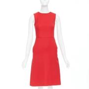 Pre-owned Silk dresses Valentino Vintage , Red , Dames