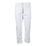 Cropped Jeans Dondup , White , Dames