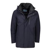 Donkerblauwe winterjas Pierre Cardin , Blue , Heren