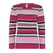 Gestreepte Links Pullo Blouse Dahlia Pink Skovhuus , Multicolor , Dame...