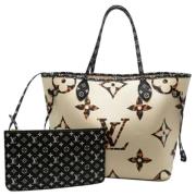 Pre-owned Fabric shoulder-bags Louis Vuitton Vintage , Beige , Dames