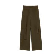 Vloeibare Cargo Broek Pelaggi Stijl Pinko , Green , Dames