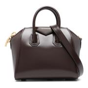 Bruine Boxkalfsleren Mini-handtas Givenchy , Brown , Dames