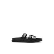 Leren slides Ines Tory Burch , Black , Dames