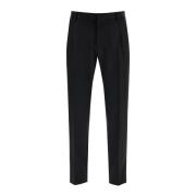 Wollen Gabardine Smokingbroek met Satijn Dolce & Gabbana , Black , Her...