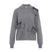 Grijze Sweater met Stijl 0485 Moschino , Gray , Dames