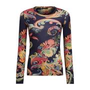 Paisley Print Crew Neck Sweater Etro , Multicolor , Dames