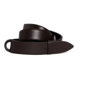 Bruine gehamerde leren riem Orciani , Brown , Heren