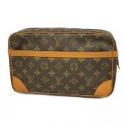 Pre-owned Fabric clutches Louis Vuitton Vintage , Brown , Dames