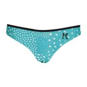 Blauwe Strandkleding Bikini Onderstuk met Logo Karl Lagerfeld , Multic...