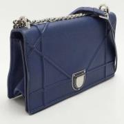 Pre-owned Leather dior-bags Dior Vintage , Blue , Dames