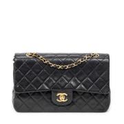 Pre-owned Leather chanel-bags Chanel Vintage , Black , Dames