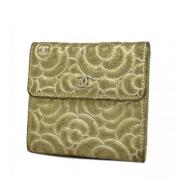 Pre-owned Leather wallets Chanel Vintage , Yellow , Dames