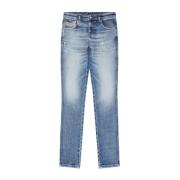 Skinny Regular Waist Jeans Licht Wassen Diesel , Blue , Dames