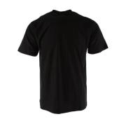 Zwarte Katoenen T-shirt voor Heren Stone Island , Black , Heren