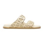 Iconographe Platte Sandalen Ivory Valentino Garavani , Beige , Dames