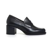 Blauwe Nacht Loafer Hakken Poesie Veneziane , Black , Dames