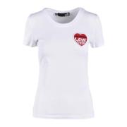 Tshirt Love Moschino , White , Dames