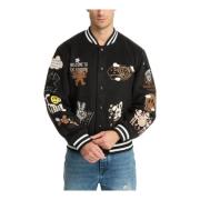 Abstract Multicolor Bomberjack met Drukknoopsluiting Barrow , Black , ...