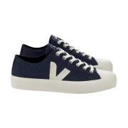 Donkerblauwe Canvas Sneakers Veja , Blue , Heren