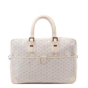 Pre-owned Canvas handbags Goyard Vintage , White , Dames