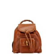 Pre-owned Leather shoulder-bags Gucci Vintage , Brown , Dames