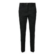 Katoenmix Slim Fit Broek Mason's , Black , Dames