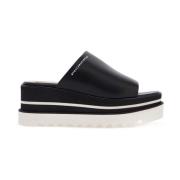 Plateau klompen met logoband Stella McCartney , Black , Dames