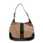 Pre-owned Canvas shoulder-bags Gucci Vintage , Brown , Dames