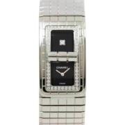 Pre-owned Stainless Steel watches Chanel Vintage , Black , Dames