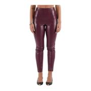 Ecopelle Slim Fit Leggings Patrizia Pepe , Red , Dames