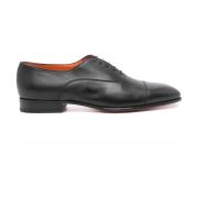 Klassieke Oxford Schoenen in Zwart Santoni , Black , Heren