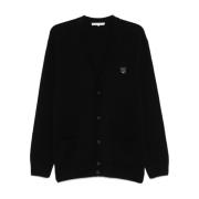 Zwart Gebreid Vest Aw24 Maison Kitsuné , Black , Heren