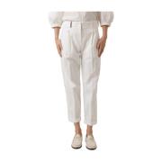 Stijlvolle Broek met Verborgen Rits Peserico , White , Dames