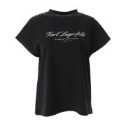 Karl Signature Tshirt Karl Lagerfeld , Black , Dames