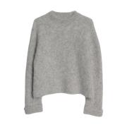 Grey Melange Alpaca Knit Sweater Aim'n , Gray , Dames