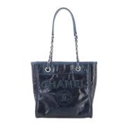 Pre-owned Leather handbags Chanel Vintage , Blue , Dames