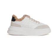 Beige Suède en Nepbont Laarzen ASH , White , Dames