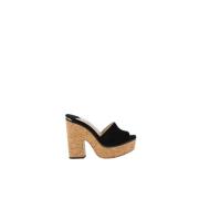 Pre-owned Suede heels Jimmy Choo Pre-owned , Black , Dames