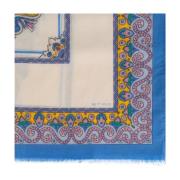 Sjaal met decoratief patroon Etro , Blue , Dames