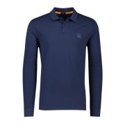 Korte mouw donkerblauwe poloshirt Hugo Boss , Blue , Heren