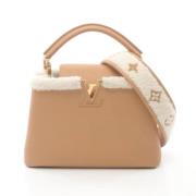 Pre-owned Leather handbags Louis Vuitton Vintage , Beige , Dames