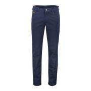 Katoenen Blauwe Broek Meyer , Blue , Heren