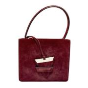 Pre-owned Suede handbags Loewe Pre-owned , Red , Dames