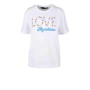 Tshirt Love Moschino , White , Dames