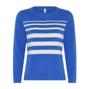 Sportieve Gestreepte O-Neck Pullover Blouse Marlin Skovhuus , Blue , D...