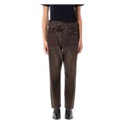 Vintage Chocoladebruine Jeans R13 , Brown , Dames